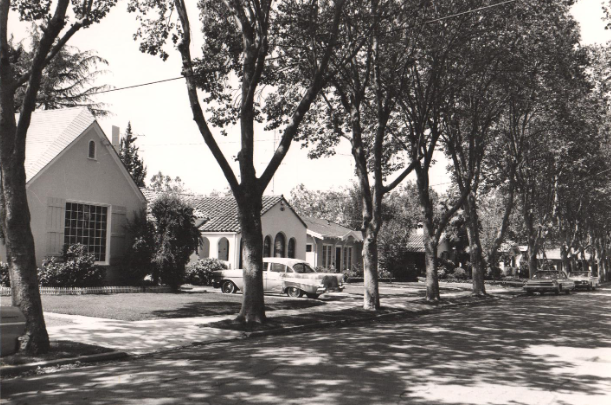 Neighborhood in Santa Clara County - Image from Photographer's Collection at the Santa Clara County Archives.